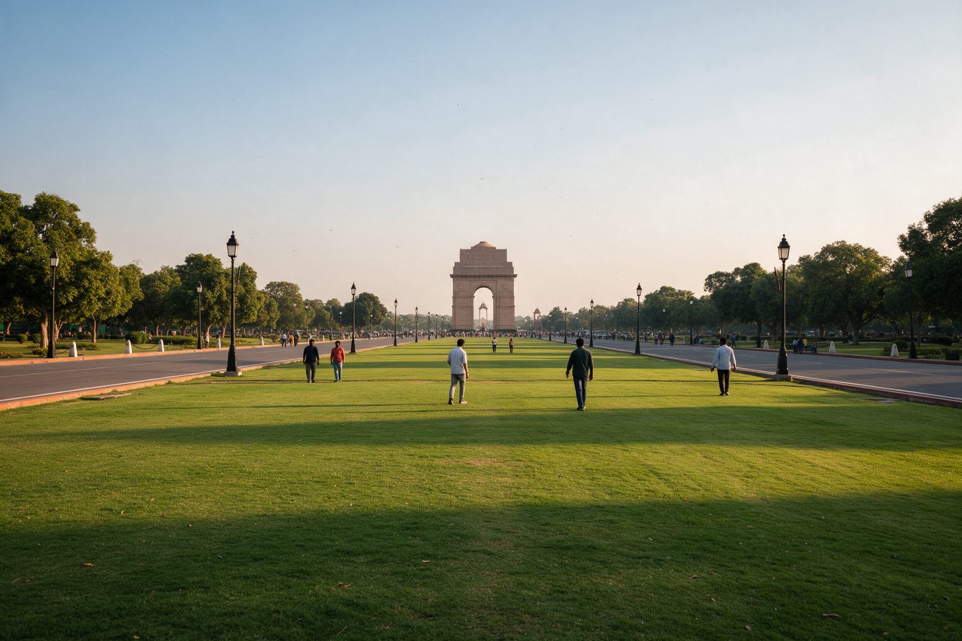 India Gate in New Delhi at sunset